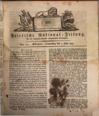 Baierische National-Zeitung Donnerstag 2. Juli 1807