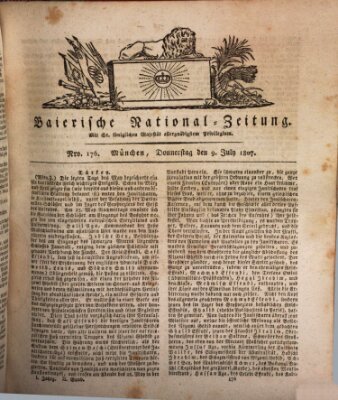Baierische National-Zeitung Donnerstag 9. Juli 1807