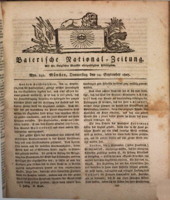 Baierische National-Zeitung Donnerstag 24. September 1807