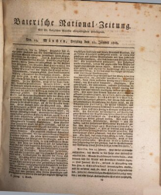 Baierische National-Zeitung Freitag 22. Januar 1808