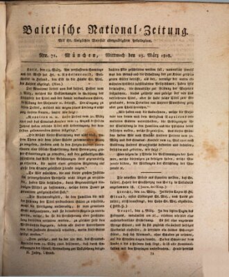 Baierische National-Zeitung Mittwoch 23. März 1808