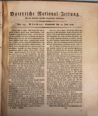 Baierische National-Zeitung Samstag 18. Juni 1808