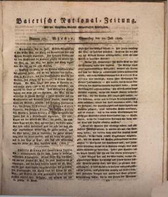 Baierische National-Zeitung Donnerstag 21. Juli 1808