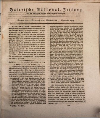Baierische National-Zeitung Mittwoch 7. September 1808