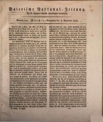 Baierische National-Zeitung Donnerstag 8. September 1808