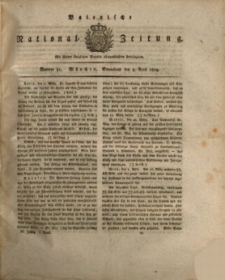 Baierische National-Zeitung Samstag 8. April 1809