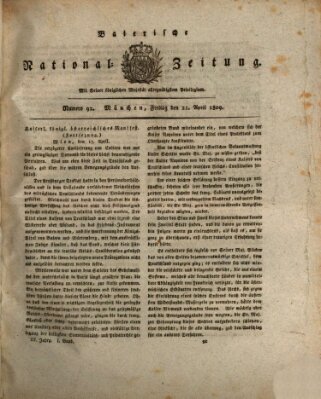 Baierische National-Zeitung Freitag 21. April 1809