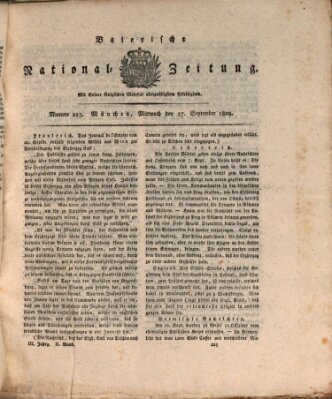 Baierische National-Zeitung Mittwoch 27. September 1809