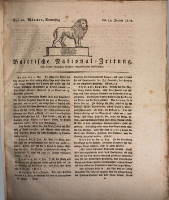 Baierische National-Zeitung Donnerstag 11. Januar 1810