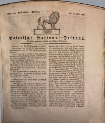Baierische National-Zeitung Mittwoch 18. Juli 1810