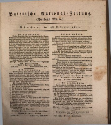 Baierische National-Zeitung Montag 25. Februar 1811