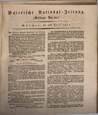Baierische National-Zeitung Samstag 15. Juni 1811