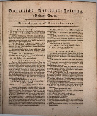 Baierische National-Zeitung Montag 16. September 1811