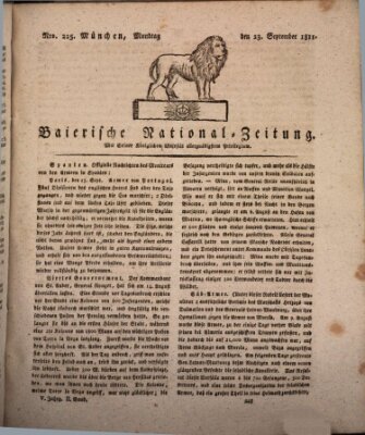 Baierische National-Zeitung Montag 23. September 1811