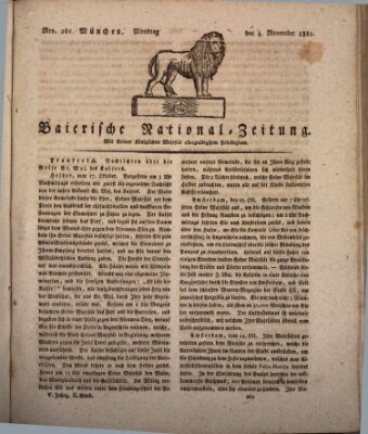 Baierische National-Zeitung Montag 4. November 1811