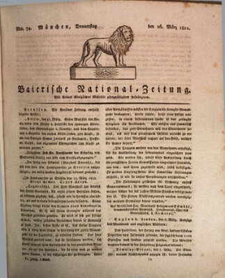 Baierische National-Zeitung Donnerstag 26. März 1812