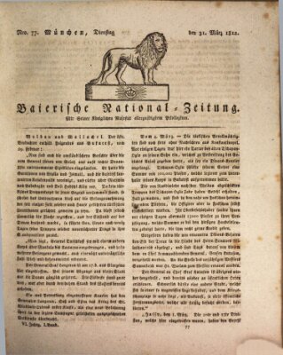 Baierische National-Zeitung Dienstag 31. März 1812