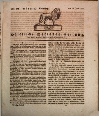 Baierische National-Zeitung Donnerstag 16. Juli 1812