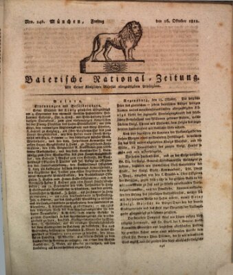 Baierische National-Zeitung Freitag 16. Oktober 1812