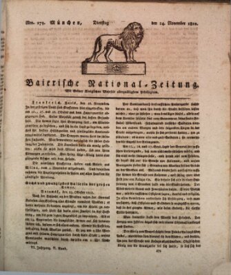 Baierische National-Zeitung Dienstag 24. November 1812