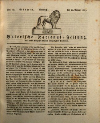 Baierische National-Zeitung Mittwoch 20. Januar 1813