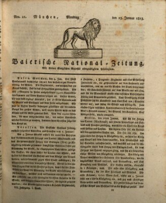 Baierische National-Zeitung Montag 25. Januar 1813