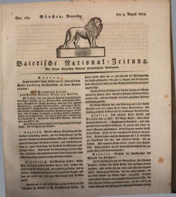 Baierische National-Zeitung Donnerstag 5. August 1813