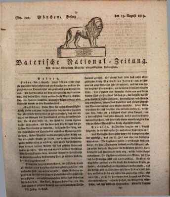 Baierische National-Zeitung Freitag 13. August 1813