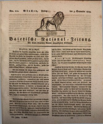Baierische National-Zeitung Freitag 3. September 1813