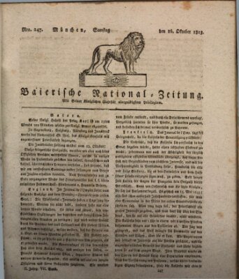 Baierische National-Zeitung Samstag 16. Oktober 1813