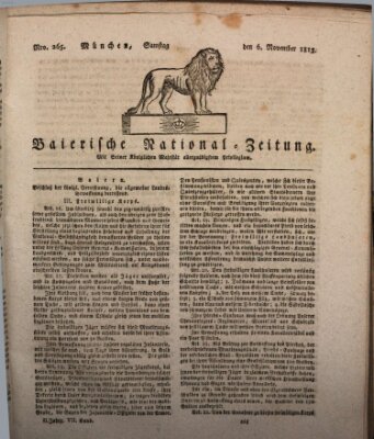 Baierische National-Zeitung Samstag 6. November 1813