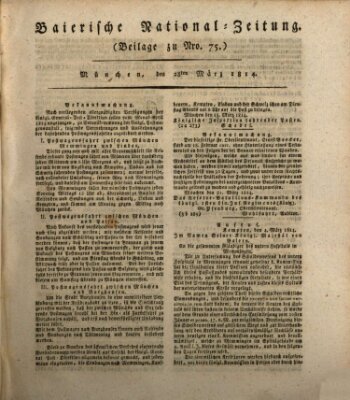 Baierische National-Zeitung Montag 28. März 1814