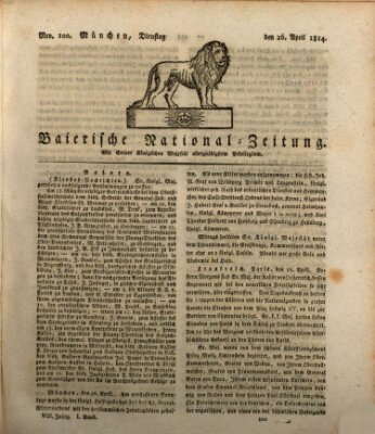Baierische National-Zeitung Dienstag 26. April 1814