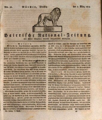 Baierische National-Zeitung Dienstag 7. März 1815