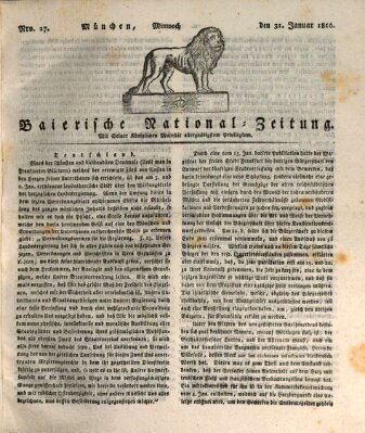 Baierische National-Zeitung Mittwoch 31. Januar 1816