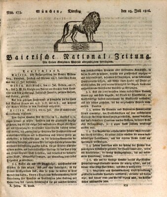 Baierische National-Zeitung Dienstag 23. Juli 1816