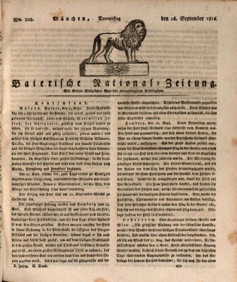 Baierische National-Zeitung Donnerstag 26. September 1816