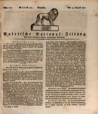 Baierische National-Zeitung Montag 25. August 1817