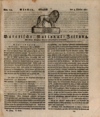 Baierische National-Zeitung Samstag 4. Oktober 1817