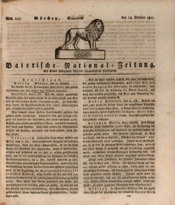 Baierische National-Zeitung Samstag 18. Oktober 1817