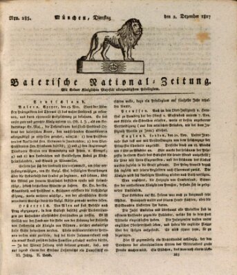 Baierische National-Zeitung Dienstag 2. Dezember 1817