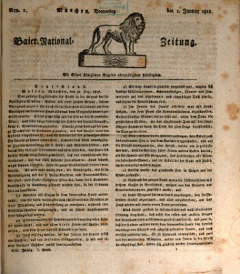 Baierische National-Zeitung Donnerstag 1. Januar 1818
