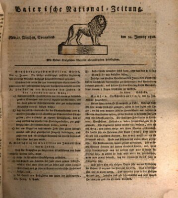 Baierische National-Zeitung Samstag 24. Januar 1818