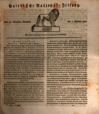 Baierische National-Zeitung Montag 2. Februar 1818