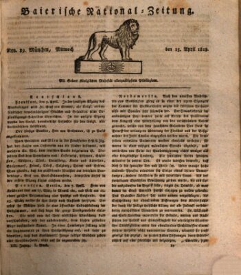 Baierische National-Zeitung Mittwoch 15. April 1818