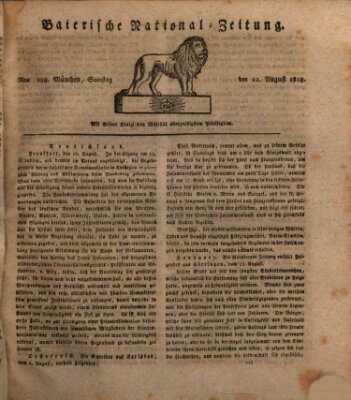 Baierische National-Zeitung Samstag 22. August 1818