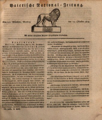 Baierische National-Zeitung Montag 12. Oktober 1818