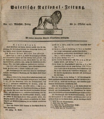 Baierische National-Zeitung Freitag 30. Oktober 1818