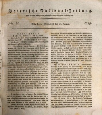 Baierische National-Zeitung Samstag 23. Januar 1819