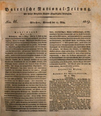 Baierische National-Zeitung Mittwoch 17. März 1819